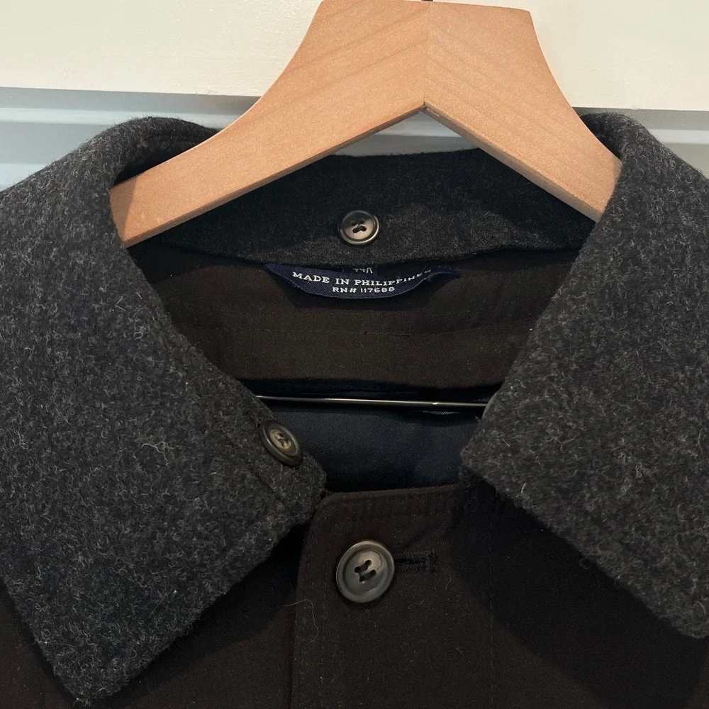 Vintage Ralph Ralph Lauren Men's Black Trench Coat Belted Removable Liner 44R
